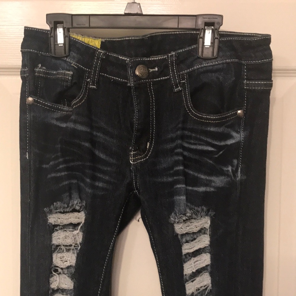 Distressed jeans